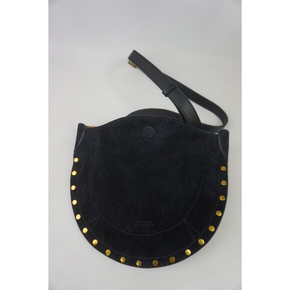 Isabel Marant Women's Black Suede Mini Moon Shoulder Bag - Picture 1 of 5